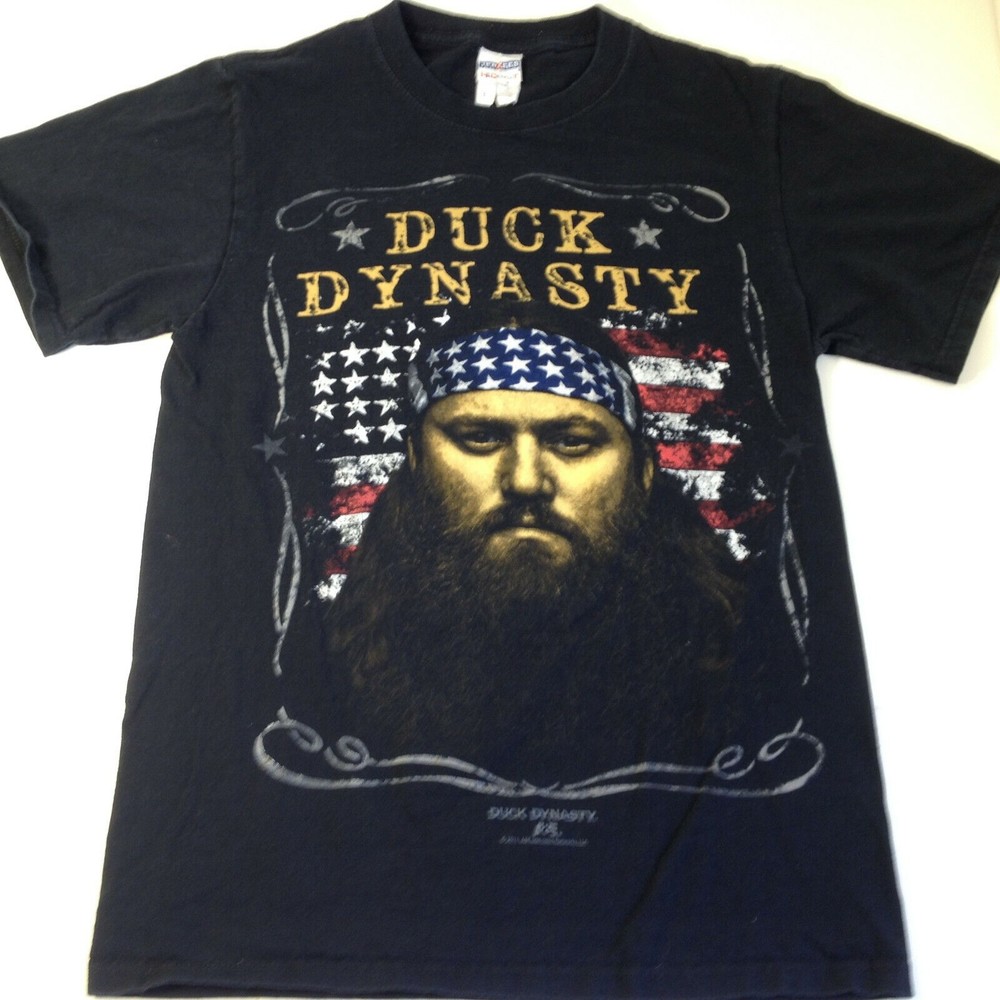 Jerzees Duck Dynasty T-Shirt Short Sleeve Black Graphic Adult Size Small